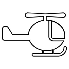 Helicopter icon line_2