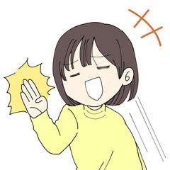 優しいなんでやねん 女性　漫符