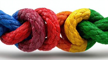 Intertwined Colorful Ropes Knot