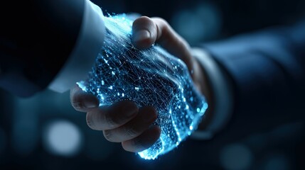 Digital interaction event virtual space technology showcase futuristic environment close-up view innovation concept