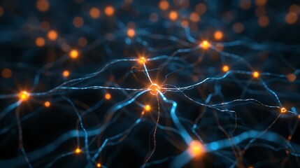 Detailed illustration of a complex neural network.