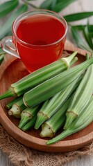 Okra and Hibiscus Tea
