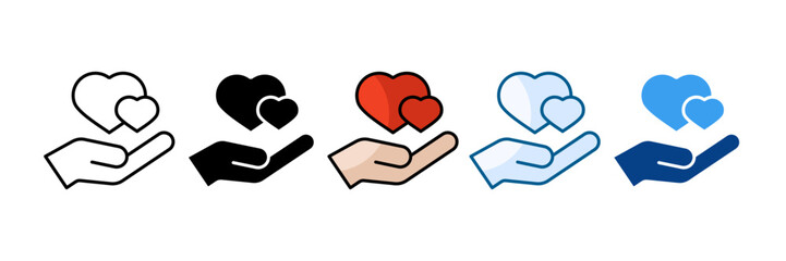 Charity Icon Set Multiple Style Collection