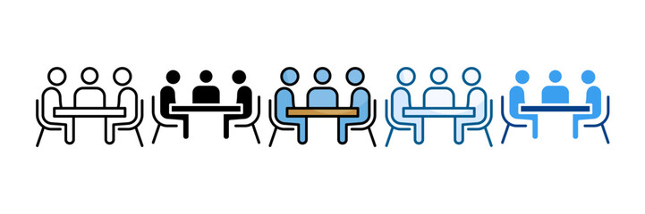 Meeting Icon Set Multiple Style Collection