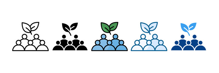 Volunteer Icon Set Multiple Style Collection