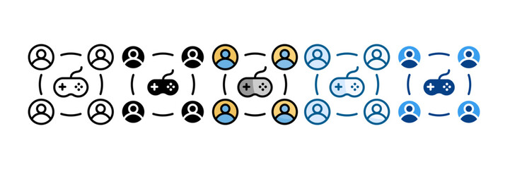 Gamer Icon Set Multiple Style Collection