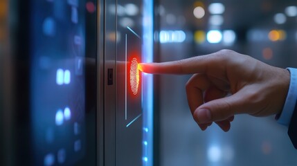 A digital fingerprint scanner rejecting an important access request due to a typo