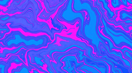 Abstract Pattern Featuring Wavy Swirls in Shades of Blue and Fuchsia Great for Backgrounds