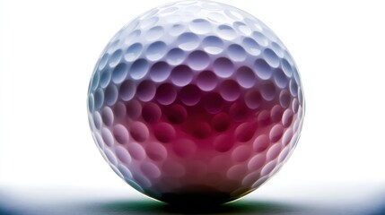 A golf ball, gradient colored