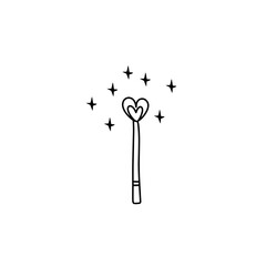 Magic wand line icon
