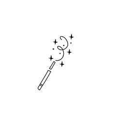 Magic wand line icon