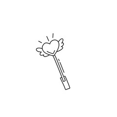 Magic wand line icon