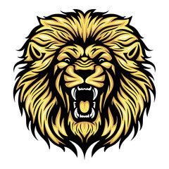 lion head logo, vector illustration of lion head, good for company logo
