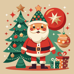 retro-style-christmas-postcard-with-santa-and-deco