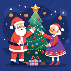 santa-and-mrs--claus-placing-ornaments