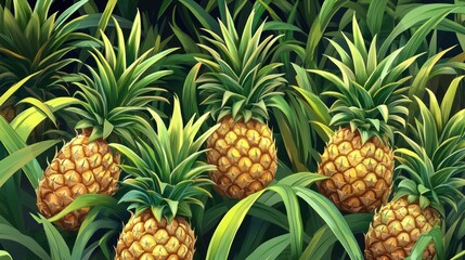 Lush Pineapple Plantation: A Vibrant Tropical Paradise