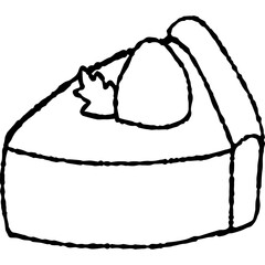 Christmas Cake Slice doodle

