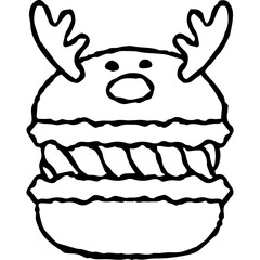 Reindeer Macaron doodle

