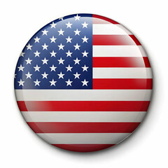 The American flag design featured on a round badge