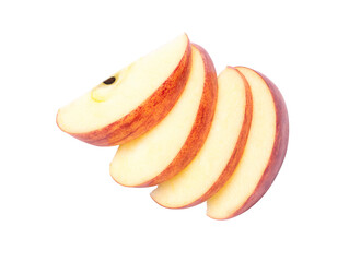 slice of red apple isolated	