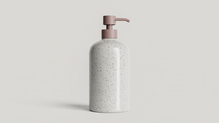 A product photograph of a minimalist ceramic soap dispenser against a plain white background