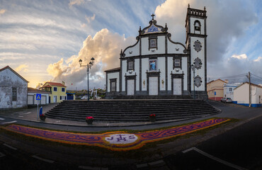 Ponta Garca, Portugal - April 27, 2025: Church of Nossa Senhora da Piedade in Ponta Garca, Sao Miguel island, Azores, Portugal