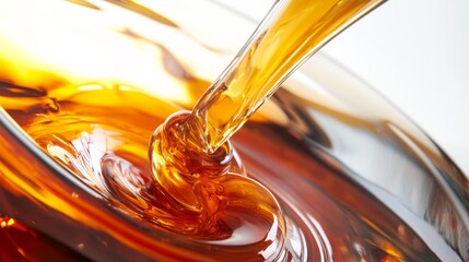 Master Glassblower Crafting Molten Glass with Precision on White Background - Detailed Close-up Shot