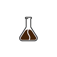 Coffee Bean in Erlenmeyer Flask Graphic