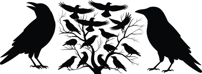 Silhouettes of business professionals sitting on chairs in formal attire, ideal for corporate meetings, conferences, teamwork, HR, and workplace visuals.