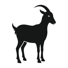 silhouette goat on white background
