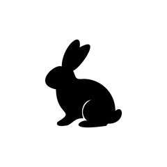 Obraz premium silhouette rabbit icon. Silhouette icon style. Animal icon