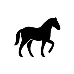 silhouette horse icon. Silhouette icon style. Animal icon