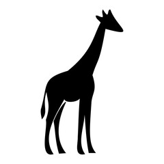 silhouette girafffe icon. Silhouette icon style. Animal icon