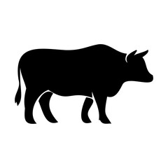 silhouette cow icon. Silhouette icon style. Animal icon