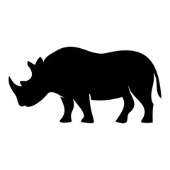 silhouette rhinoceros icon. Silhouette icon style. Animal icon
