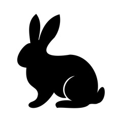 silhouette rabbit icon. Silhouette icon style. Animal icon