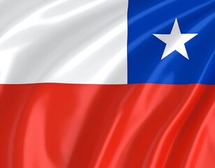 Fototapeta premium Chilean flag waving