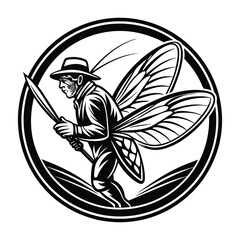 Laser Engrave Files Fly Fisherman Scene svg