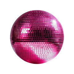 Pink disco mirror ball png 