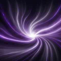 Fototapeta premium Swirling purple light formation radiating from a central point creating an abstract vortex effect with glowing lines and dynamic movement in a dark background.