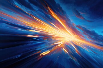 Radiating sunrise through a dynamic sky.