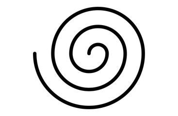 台風アイコン – 強風や天気警報を表すシンプルな線画シンボル