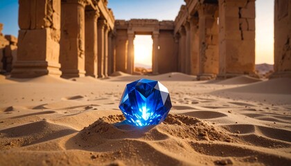 Ancient ruins, blue gem