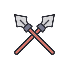 Symbolic Representation Of Intersecting Spears In Vector Format