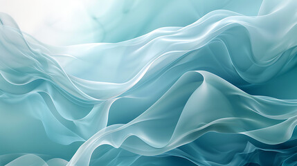 Obraz premium Abstract blue and white flowing waves create a serene and modern background with smooth curves and elegant design, perfect for artistic and creative projects