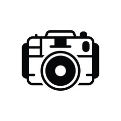 Black solid icon for camera