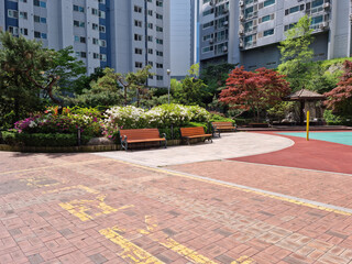 It's a park inside an apartment complex.