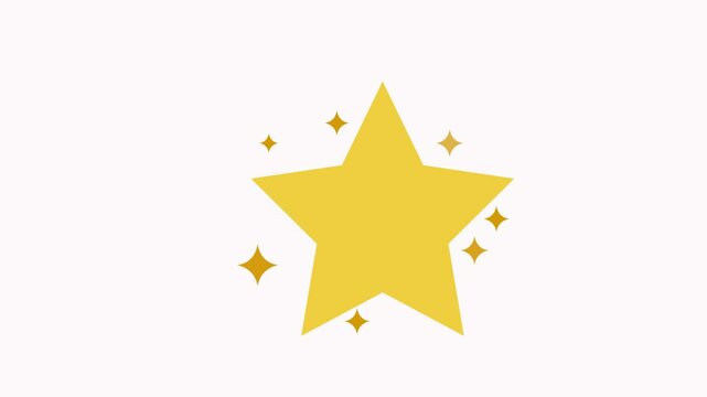 star icon animation illustration flat