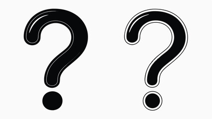 Modern Grunge Question Mark Illustration with Q&A Icon on White Background

