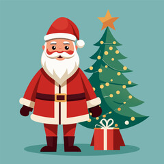 vintage-style-santa-next-to-an-old-fashioned-chris